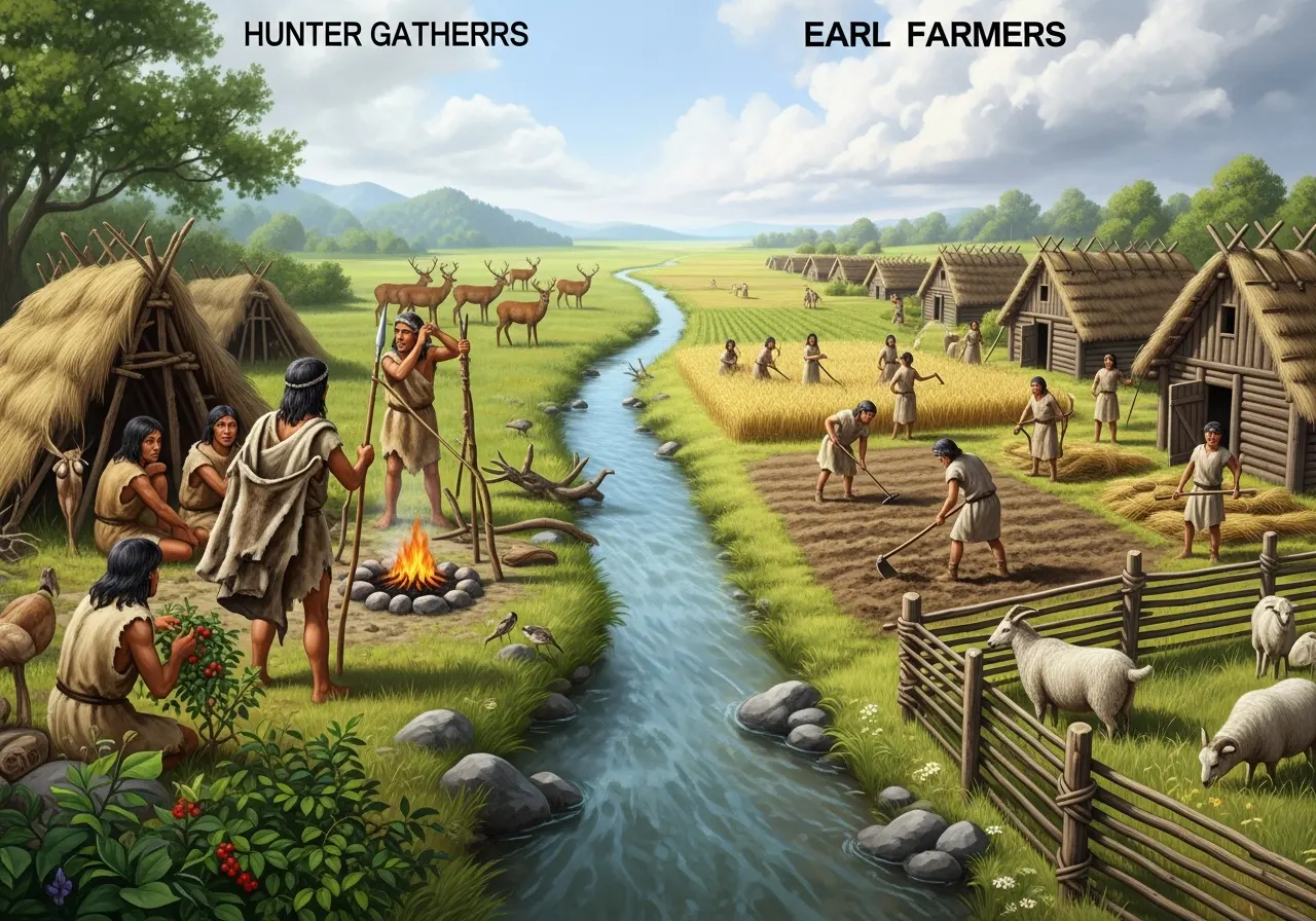 Perbedaan Kehidupan Pemburu-Pengumpul dan Petani Awal (ft.istimewa)