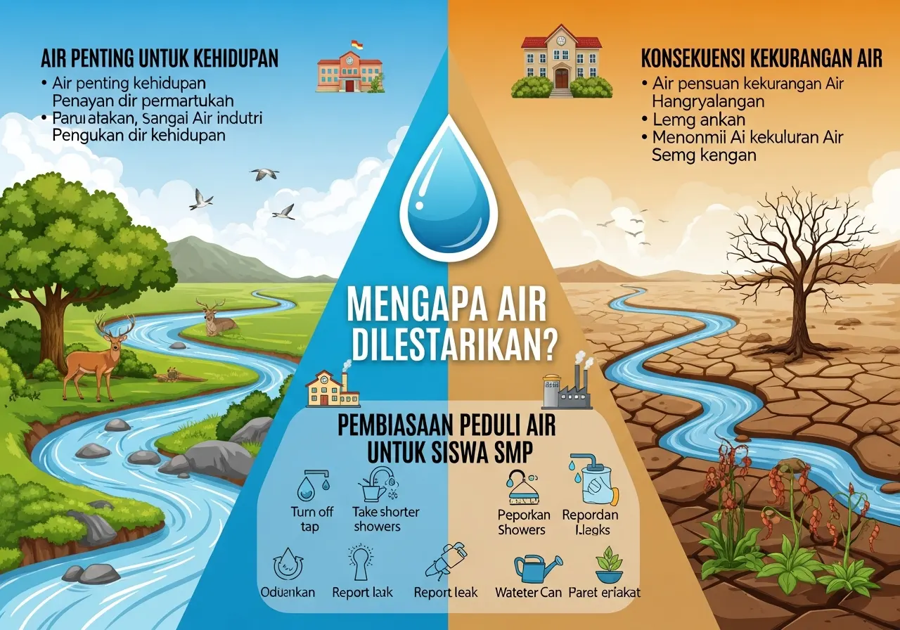 Mengapa Air Harus Dilestarikan? Pembiasaan Peduli Air untuk Siswa SMP (ft.istimewa)