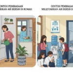 Contoh Pembiasaan Melestarikan Air Bersih di Rumah dan Sekolah (ft.istimewa)
