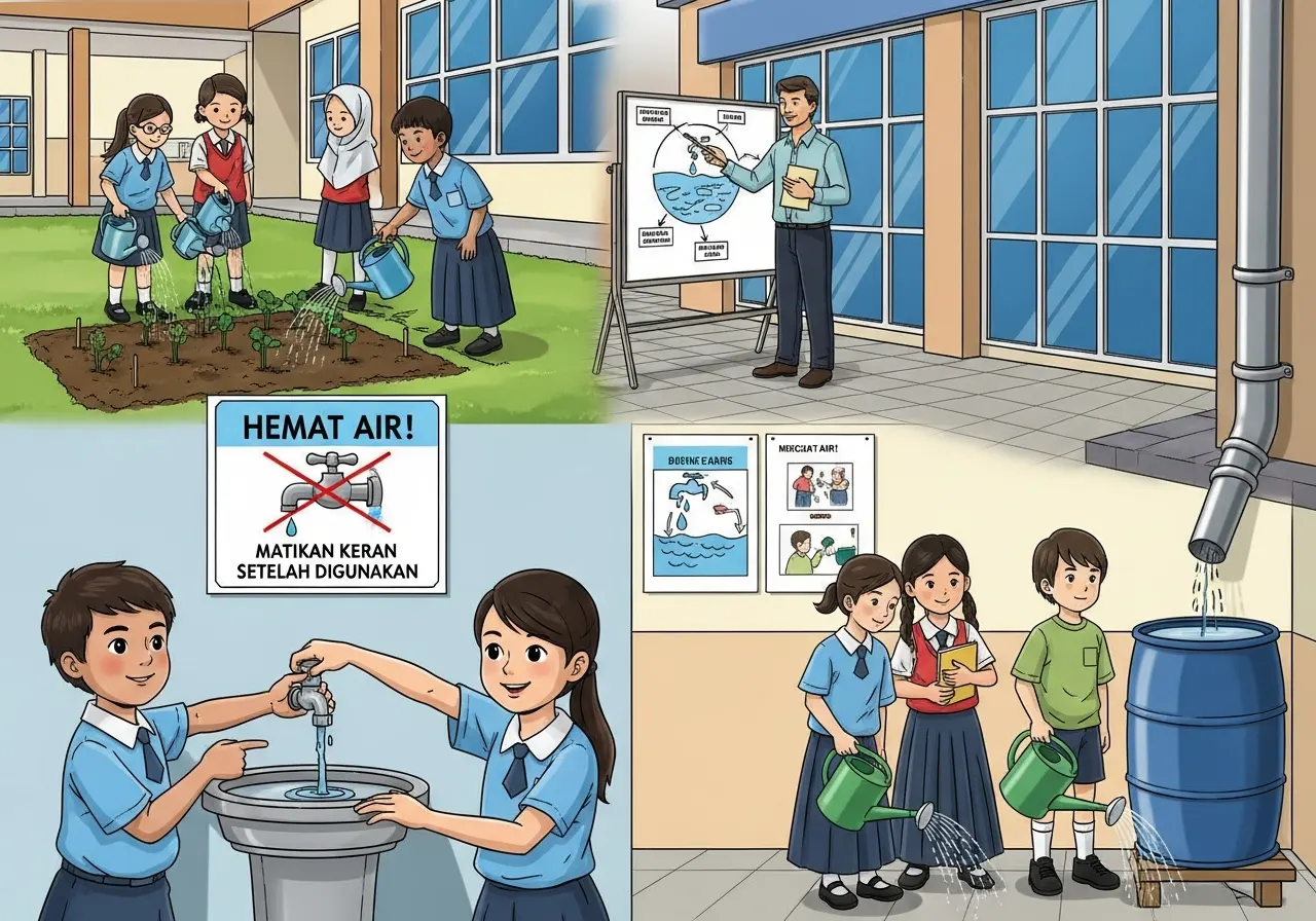 Melestarikan Sumber Daya Air melalui Pembiasaan Sejak Dini di Lingkungan Sekolah (ft.istimewa)