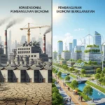 Perbedaan Pembangunan Ekonomi Berkelanjutan dan Pembangunan Ekonomi Konvensional (ft.istimewa)