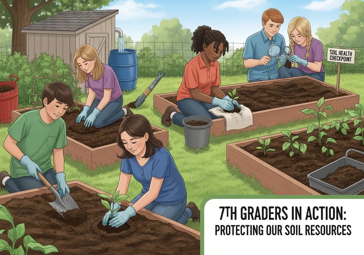 Peran Siswa Kelas 7 dalam Melestarikan Sumber Daya Tanah (ft.istimewa)