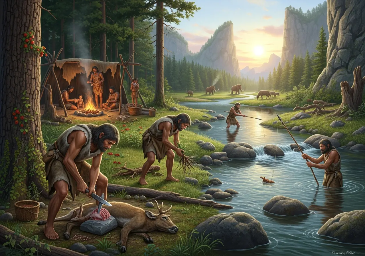 Pola Hidup Manusia Purba: Keseimbangan Alam dan Kegiatan Makan Mereka (ft.istimewa)