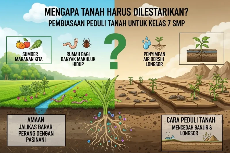 Mengapa Tanah Harus Dilestarikan? Pembiasaan Peduli Tanah untuk Kelas 7 SMP