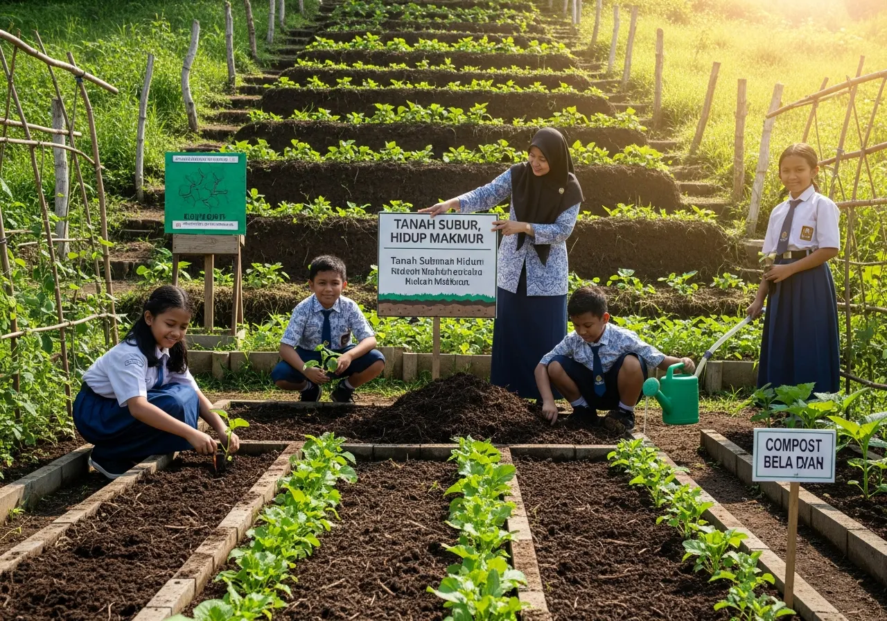 Contoh Pembiasaan Melestarikan Tanah di Lingkungan Sekolah (ft.istimewa)
