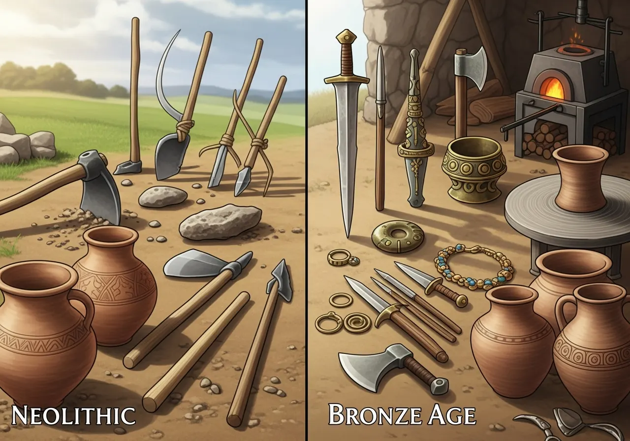 Perbedaan Masa Perundagian dengan Masa Neolitikum dalam Teknologi (ft.istimewa)