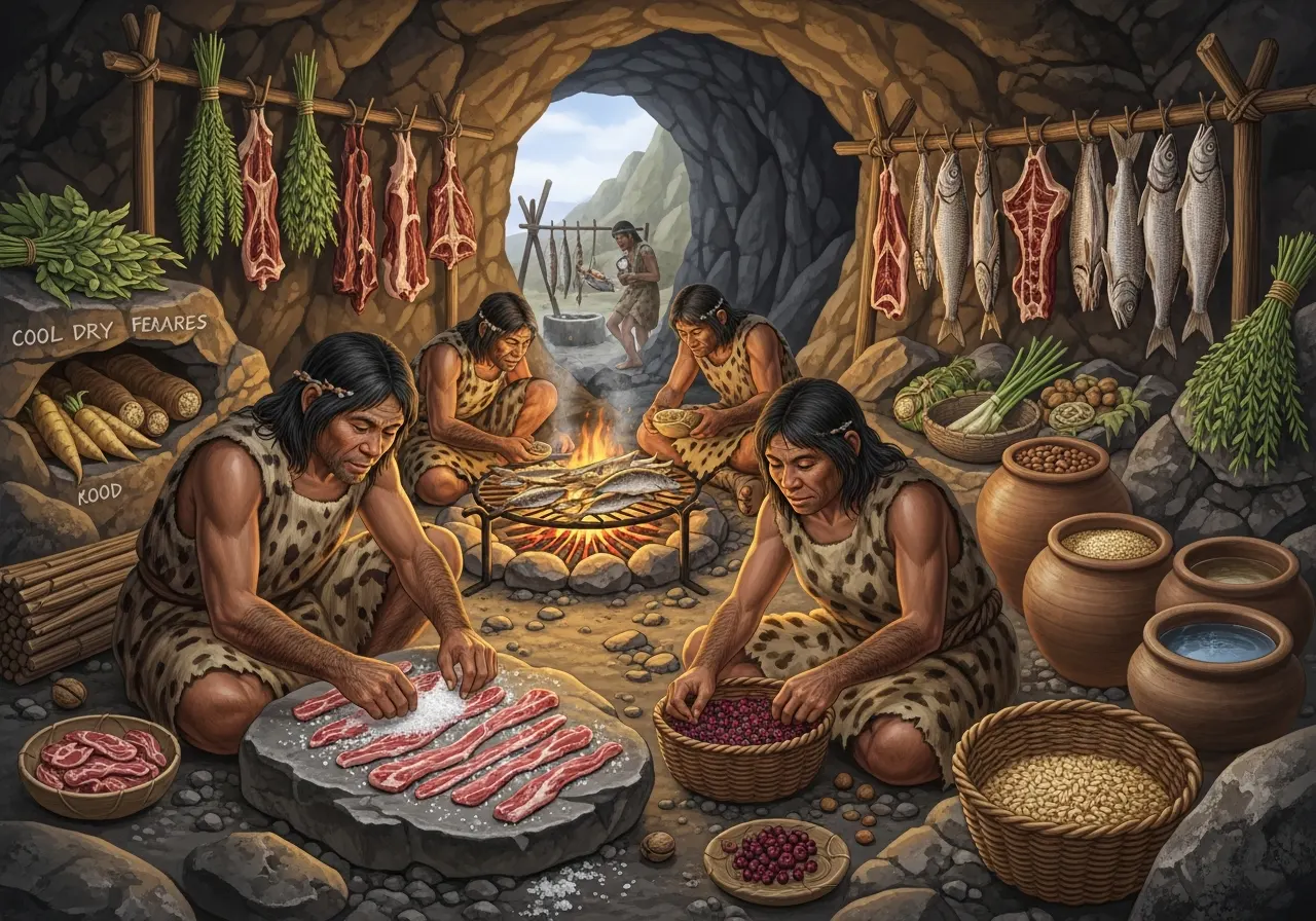 Cara Manusia Purba Menyimpan Makanan agar Tidak Cepat Busuk (ft.istimewa)