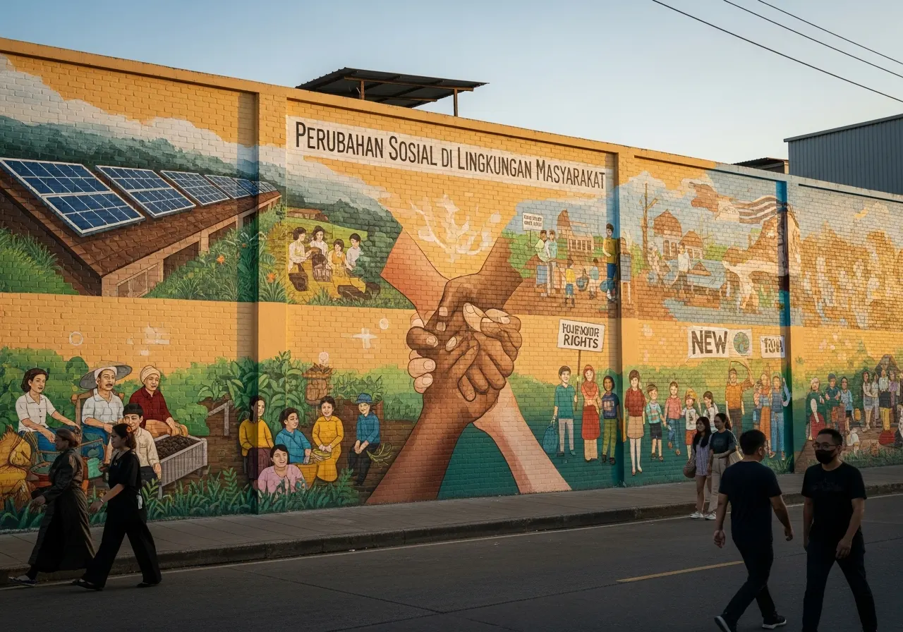 Contoh Perubahan Sosial di Lingkungan Sekolah dan Masyarakat Sekitar (ft.istimewa)