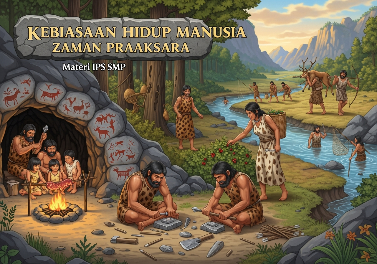 Kebiasaan Hidup Manusia Zaman Praaksara: Materi IPS SMP (ft.istimewa)