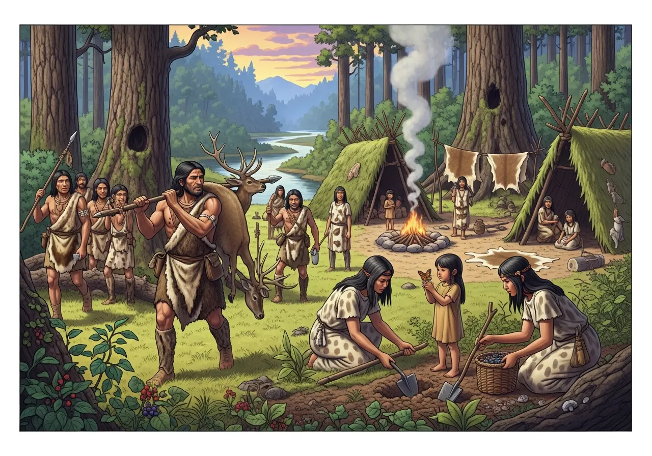 Pembiasaan Berburu dan Meramu pada Masa Praaksara (ft.istimewa)