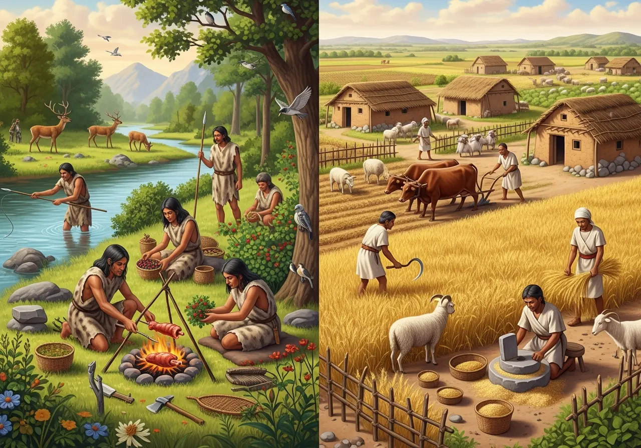 Perbedaan Cara Hidup Pemburu-Pengumpul dan Petani Pertama (ft.istimewa)