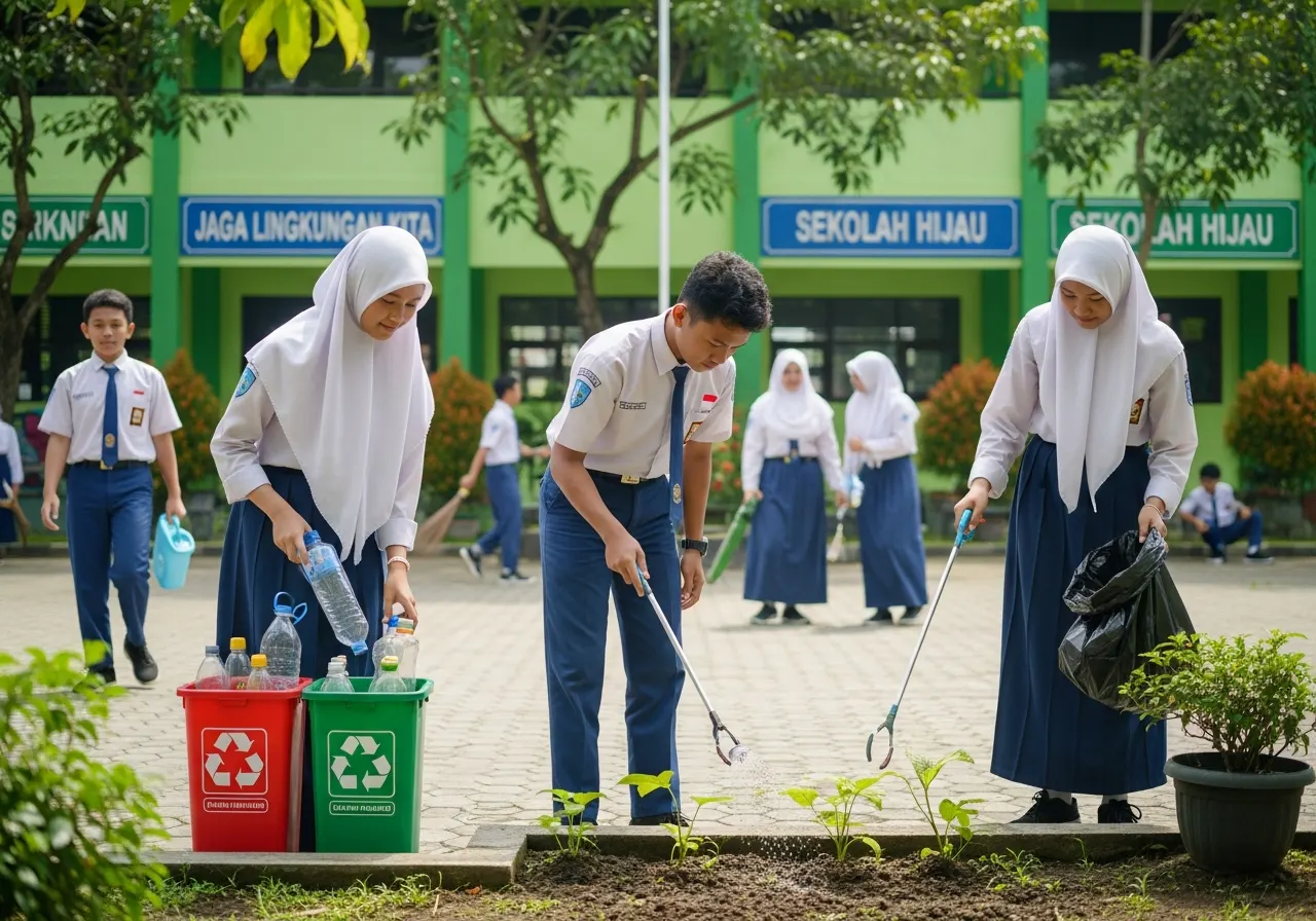 Peran Pelajar SMP dalam Melestarikan Lingkungan Melalui Pembiasaan Sehari-hari (ft.istimewa)
