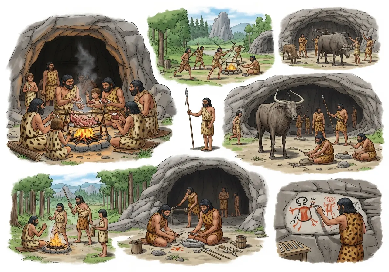 Kehidupan Sosial dan Pembiasaan Manusia Zaman Praaksara (ft.istimewa)