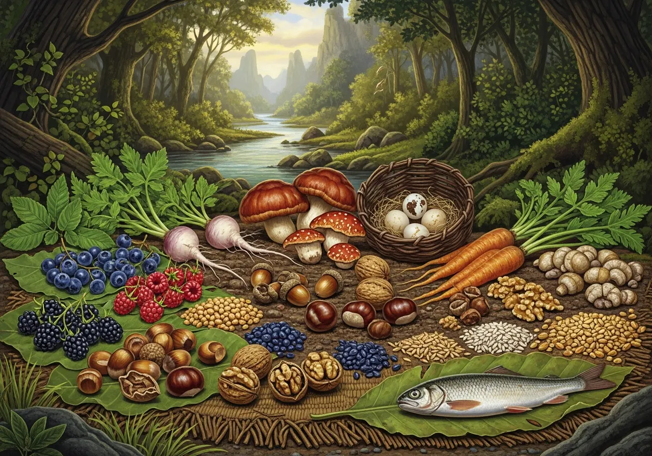 Contoh Makanan yang Dikumpulkan Manusia Purba untuk Bertahan Hidup (ft.istimewa)