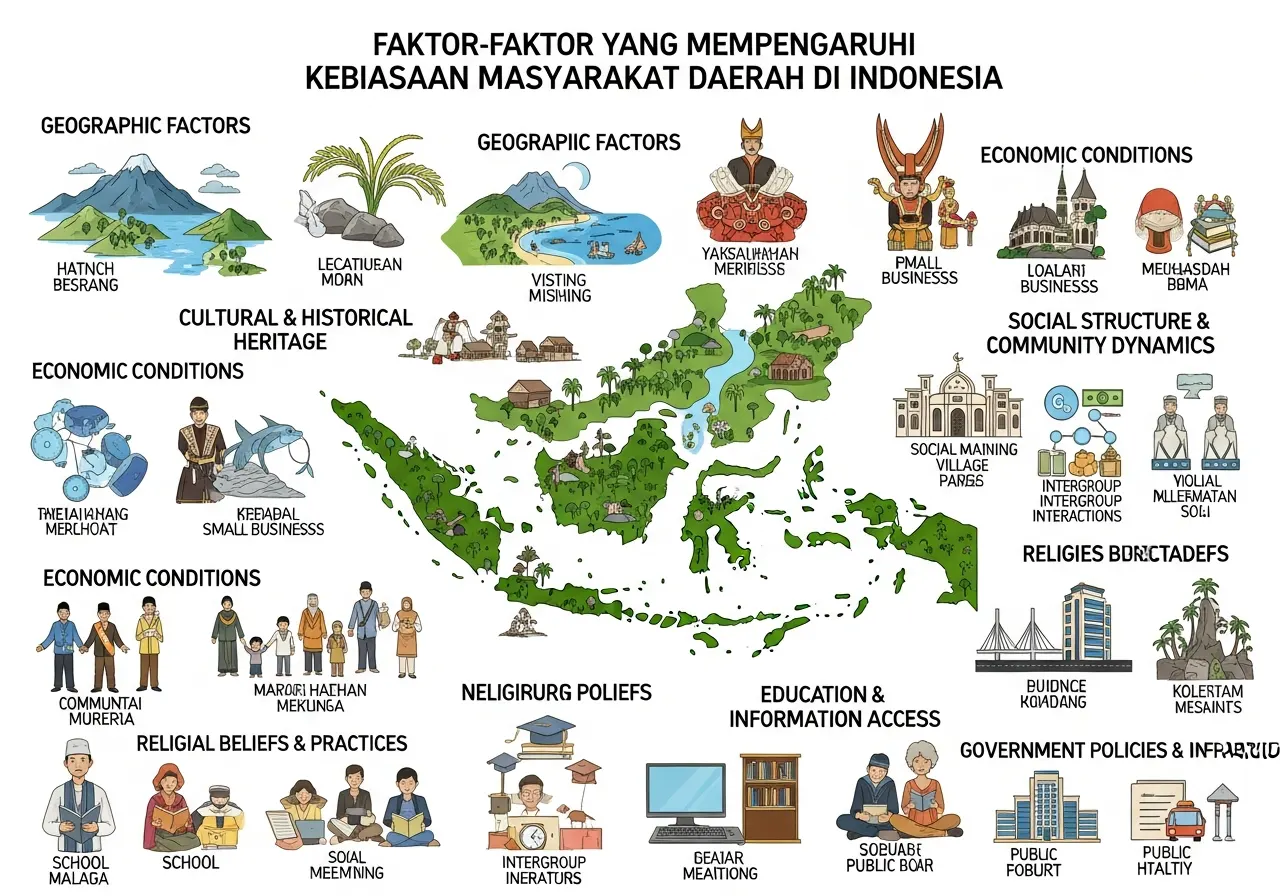 Faktor-Faktor yang Mempengaruhi Kebiasaan Masyarakat Daerah di Indonesia (ft.istimewa)