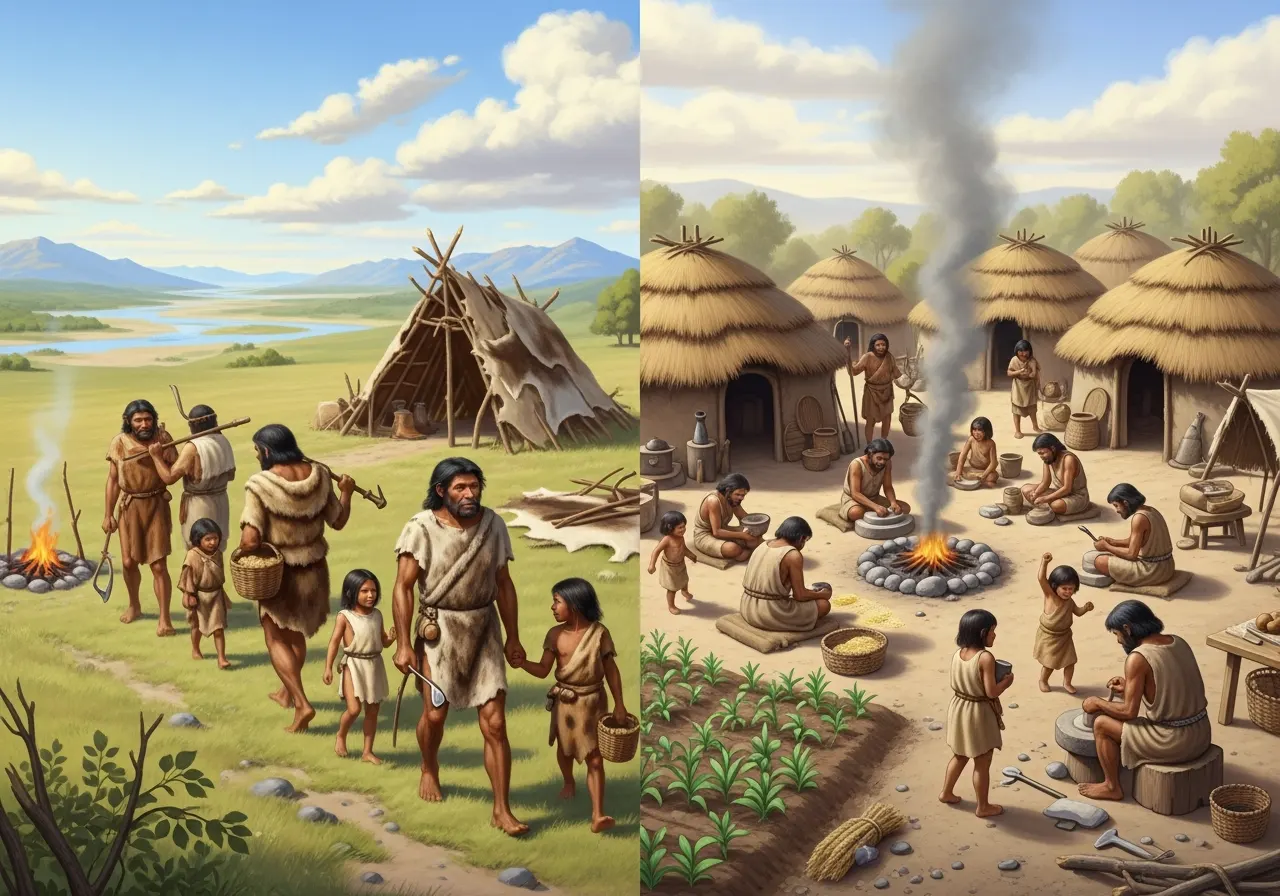 Pembiasaan Hidup Nomaden dan Menetap pada Masa Praaksara (ft.istimewa)