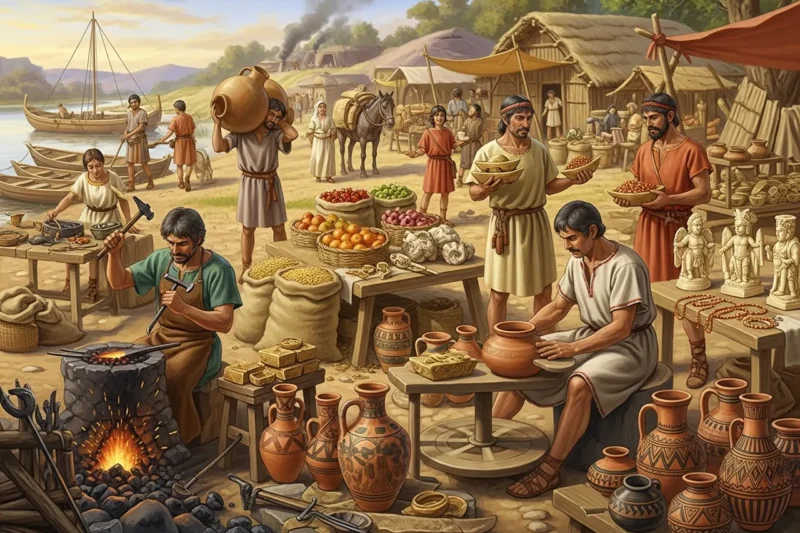 Seni, Perdagangan, dan Kehidupan Ekonomi di Masa Perundagian
