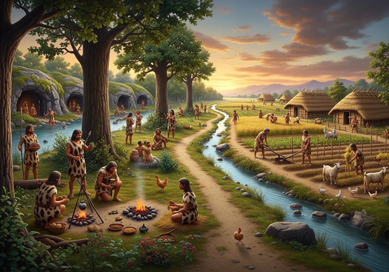 Perubahan Pembiasaan Hidup Manusia dari Masa Praaksara ke Masa Bercocok Tanam (ft.istimewa)