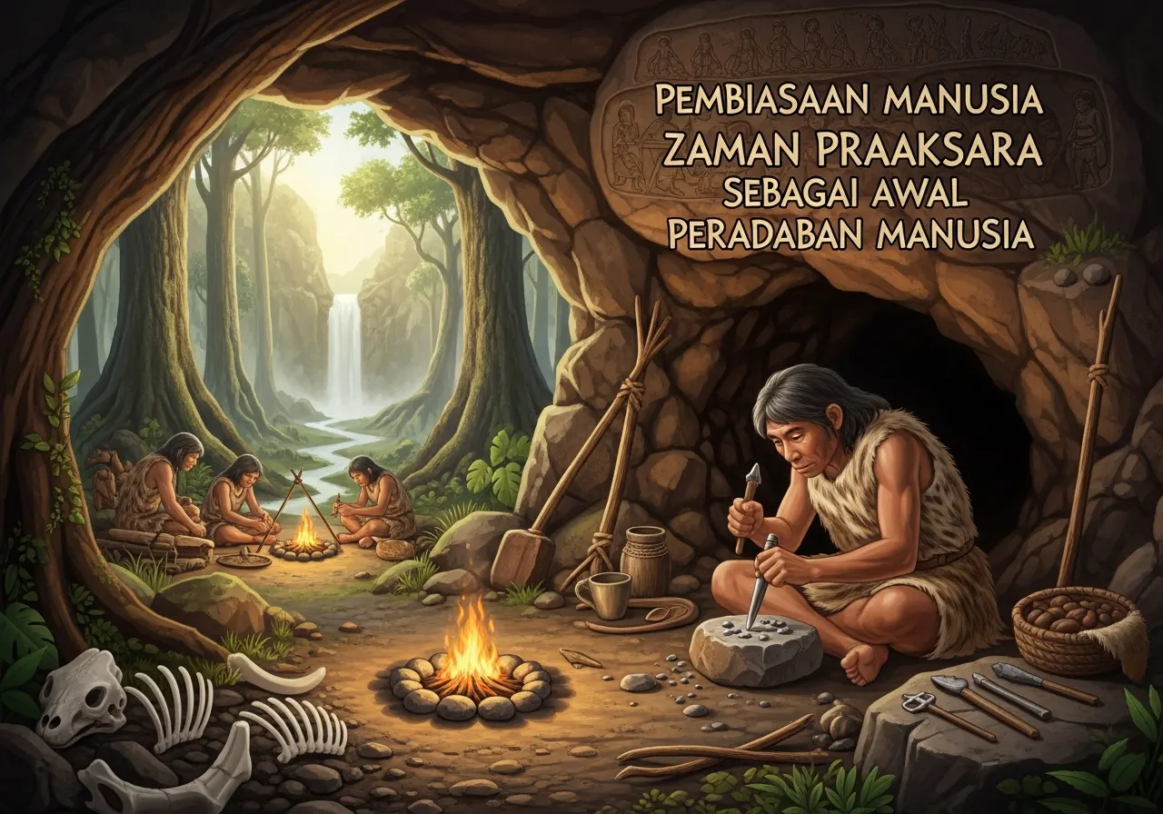 Pembiasaan Manusia Zaman Praaksara sebagai Awal Peradaban Manusia (ft.istimewa)