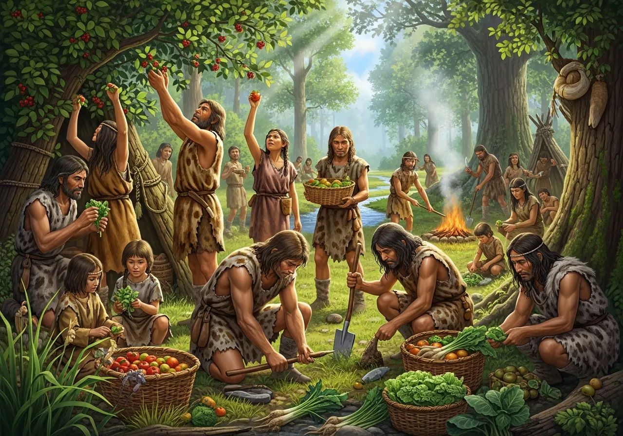 Mengumpulkan Buah, Sayur, dan Rempah: Cara Pintar Manusia Zaman Dulu Bertahan Hidup (ft.istimewa)