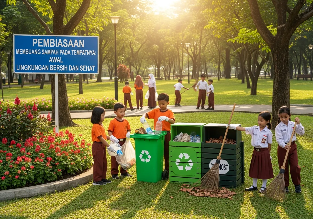 Pembiasaan Membuang Sampah pada Tempatnya: Awal Lingkungan Bersih dan Sehat (ft.istimewa)