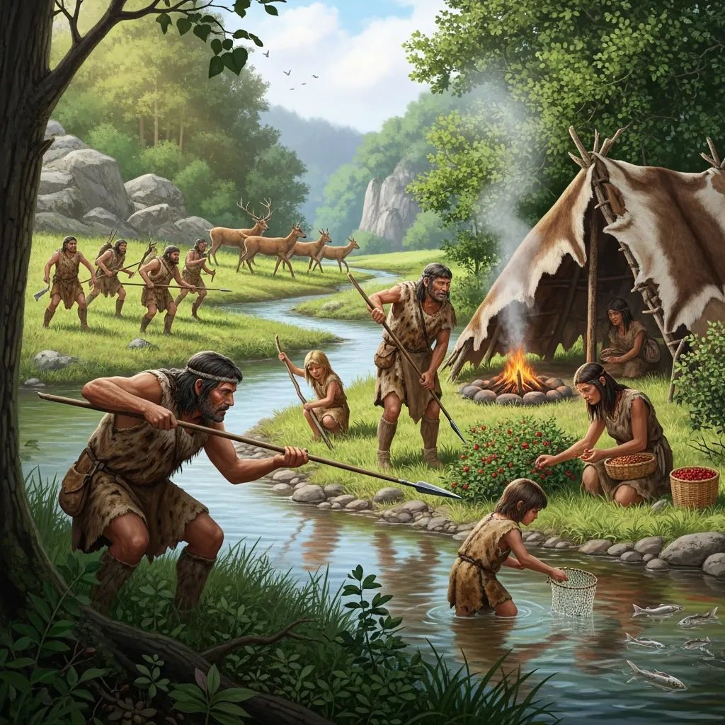 Perburuan dan Mengumpulkan Makanan pada Zaman Praaksara (ft.istimewa)