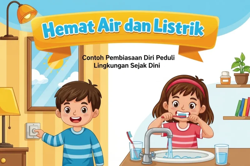 Hemat Air dan Listrik: Contoh Pembiasaan Diri Peduli Lingkungan Sejak Dini