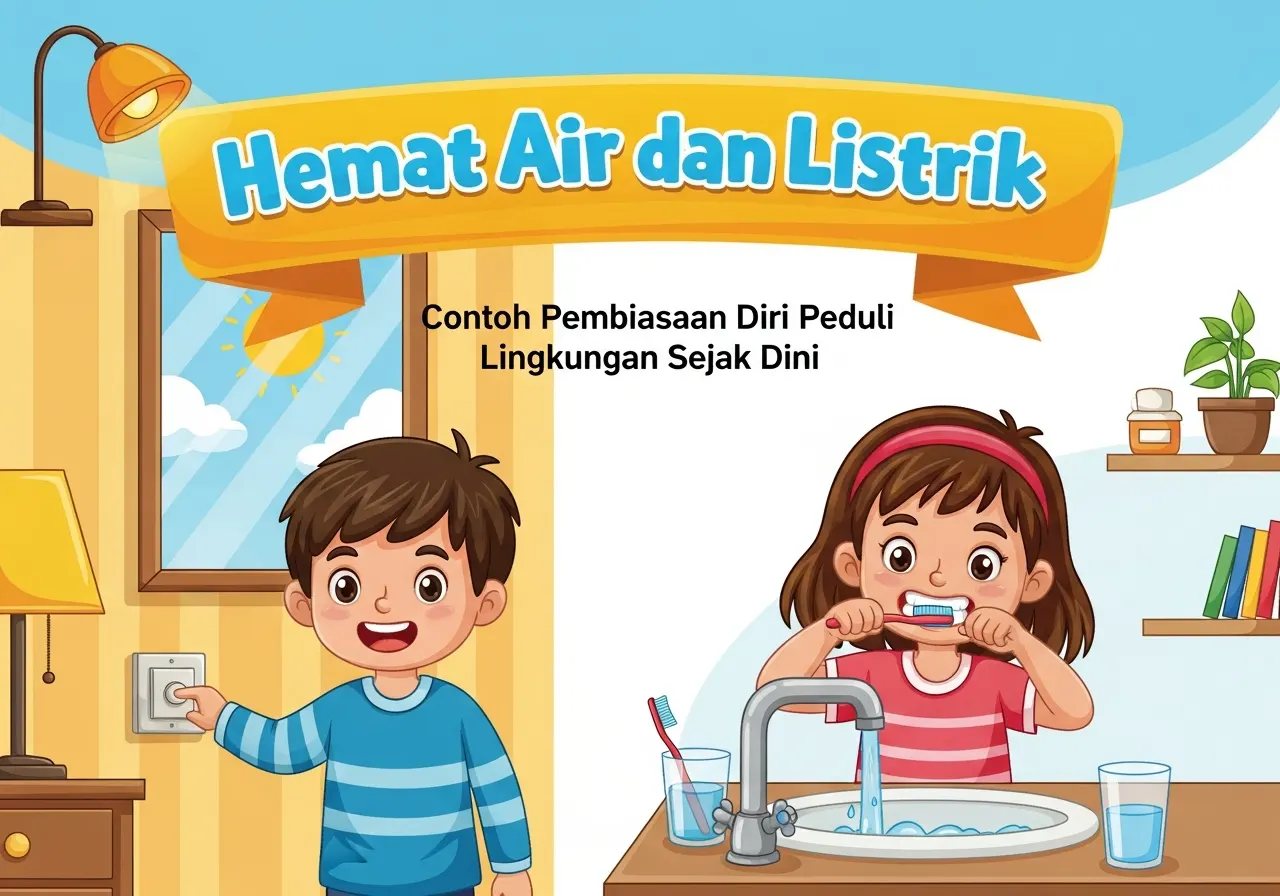 Hemat Air dan Listrik: Contoh Pembiasaan Diri Peduli Lingkungan Sejak Dini (ft.istimewa)