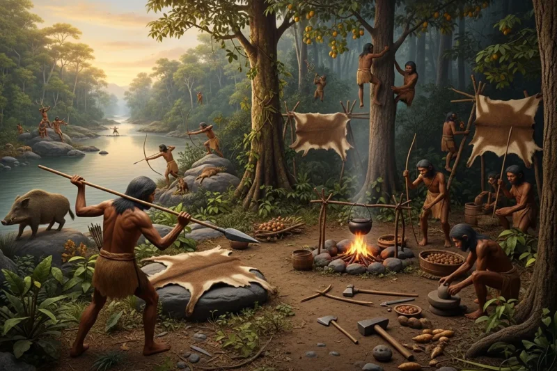 Studi Kasus: Aktivitas Berburu dan Mengumpulkan Makanan di Situs Prasejarah Indonesia