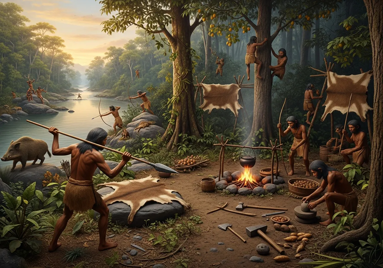 Studi Kasus: Aktivitas Berburu dan Mengumpulkan Makanan di Situs Prasejarah Indonesia (ft.istimewa)