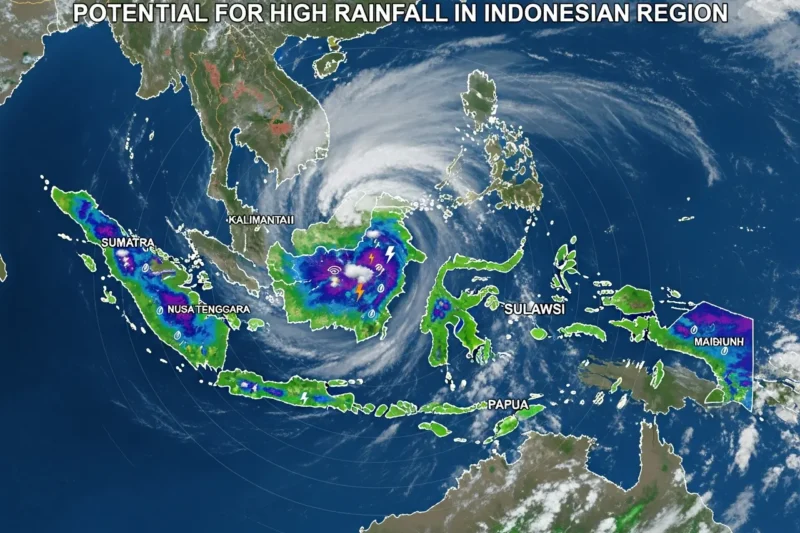 Potensi Curah Hujan Tinggi di Wilayah Indonesia