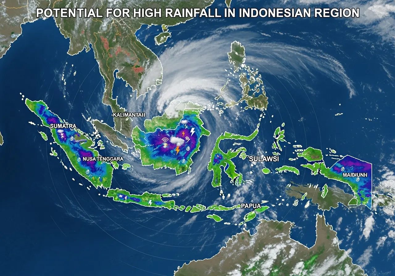 Potensi Curah Hujan Tinggi di Wilayah Indonesia (ft.istimewa)