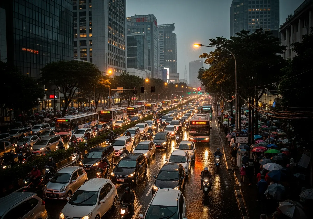 Hujan Setiap Hari, Jakarta Terjebak Kemacetan: Bagaimana Mengatasinya? (ft.istimewa)