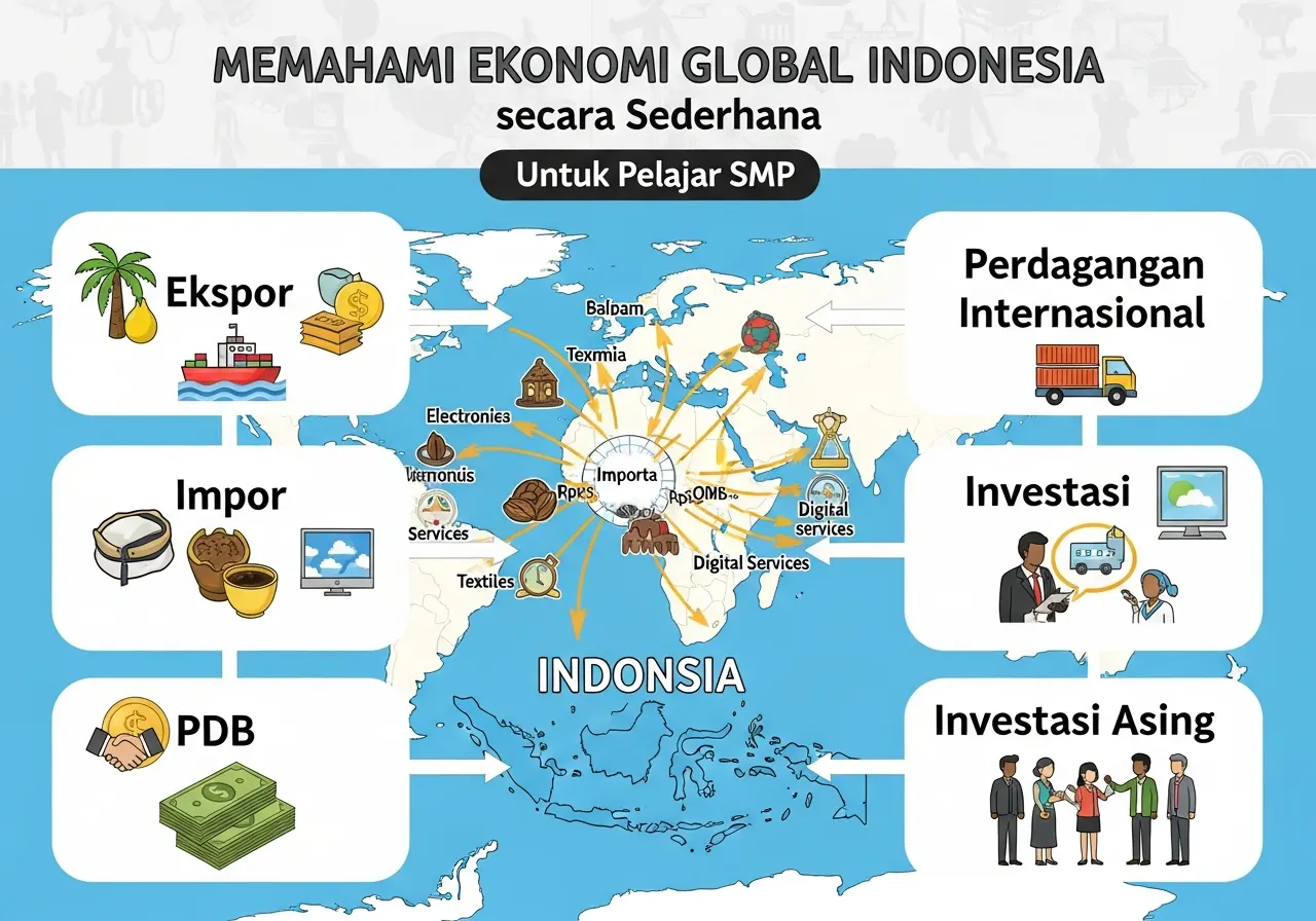 Memahami Ekonomi Global Indonesia secara Sederhana untuk Pelajar SMP (ft.istimewa)