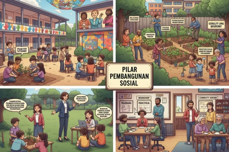 Contoh Penerapan Pilar Pembangunan Sosial di Lingkungan Sekolah dan Masyarakat