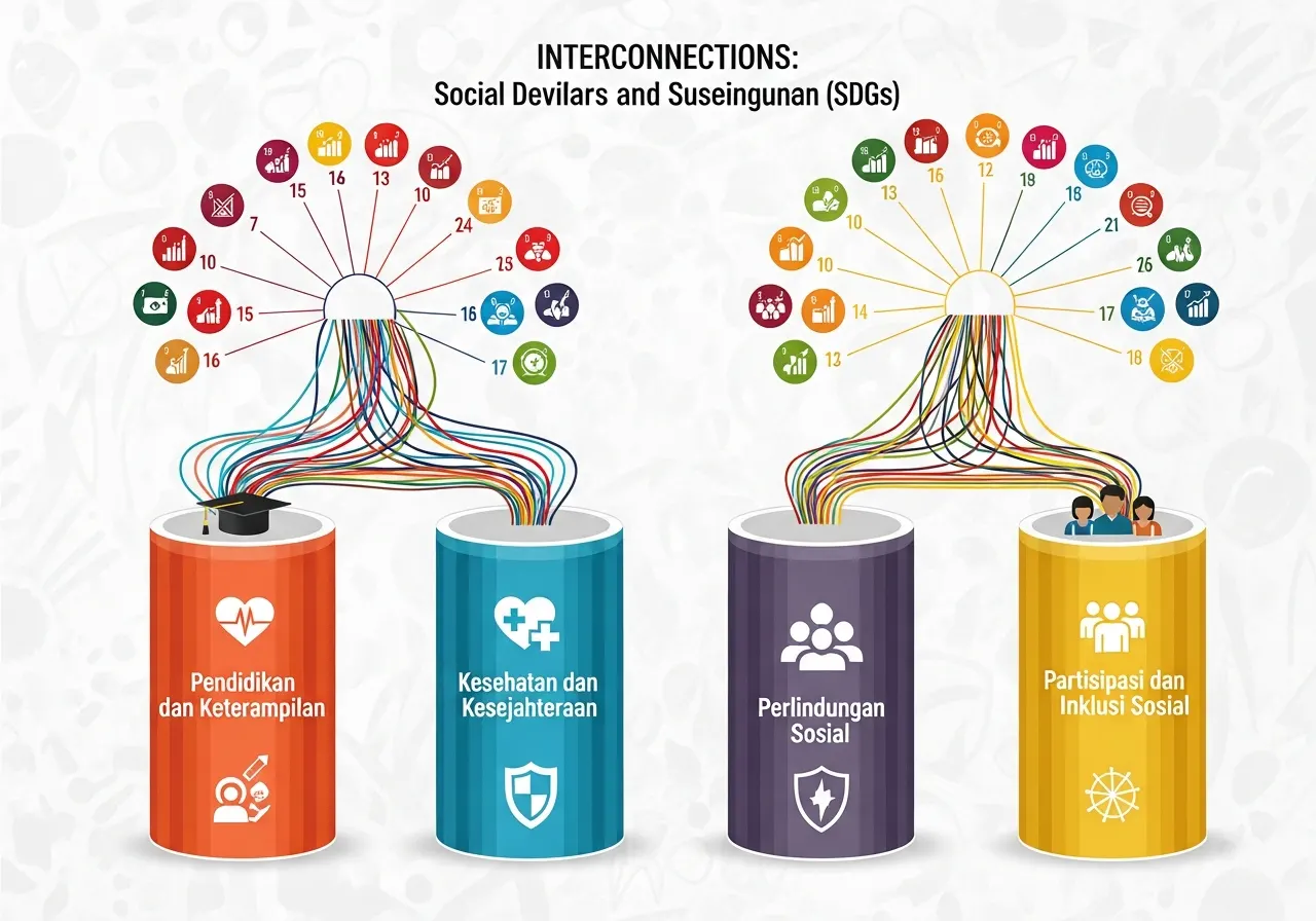 Hubungan Pilar Pembangunan Sosial dengan Tujuan Pembangunan Berkelanjutan (SDGs) (ft.istimewa)