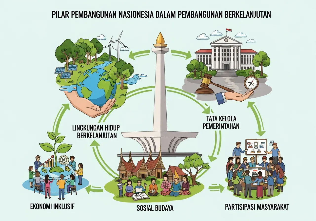 Mengenal Pilar Pembangunan Nasional Indonesia dalam Pembangunan Berkelanjutan (ft.istimewa)