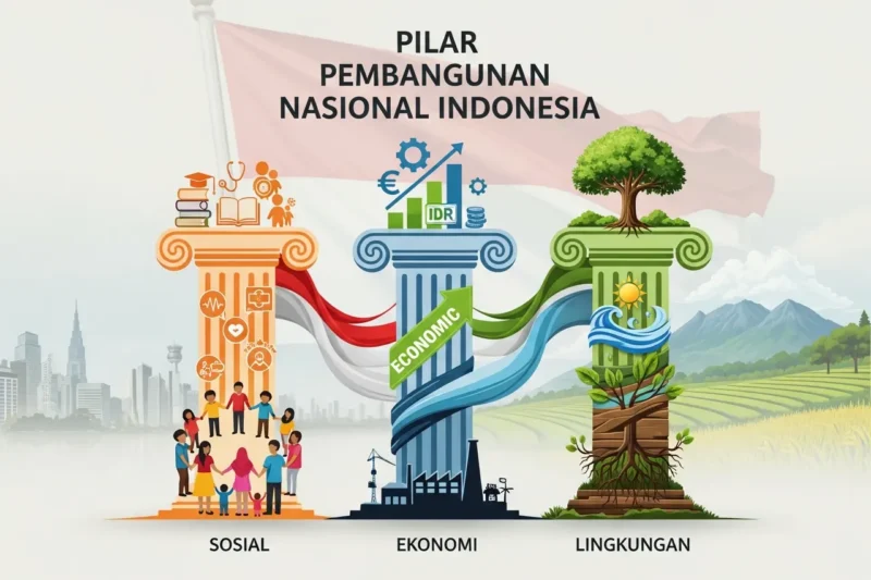 Pilar Pembangunan Nasional Indonesia dalam Bidang Sosial, Ekonomi, dan Lingkungan