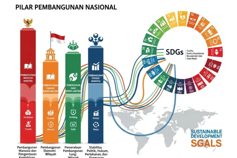 Hubungan Pilar Pembangunan Nasional Indonesia dengan Tujuan Pembangunan Berkelanjutan (SDGs)