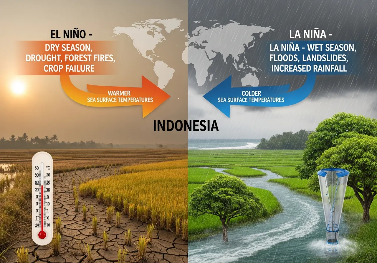 Perbedaan El Niño dan La Niña serta Dampaknya bagi Indonesia (ft.istimewa)