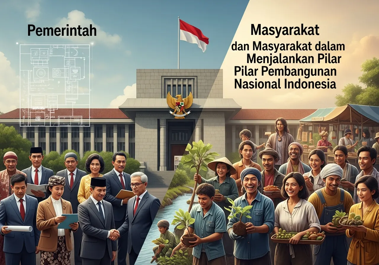 Peran Pemerintah dan Masyarakat dalam Menjalankan Pilar Pembangunan Nasional Indonesia (ft.istimewa)