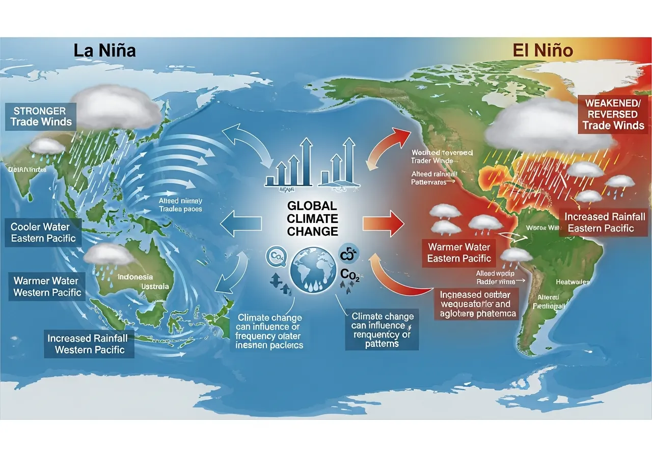 La Niña dan El Niño dalam Kaitannya dengan Perubahan Iklim Global (ft.istimewa)