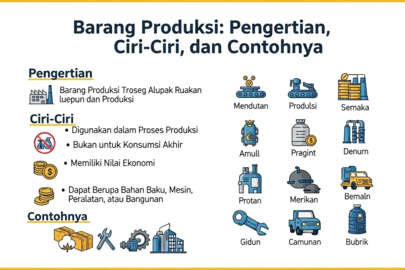 Barang Produksi: Pengertian, Ciri-Ciri, dan Contohnya