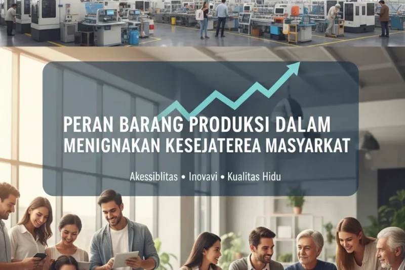 Peran Barang Produksi dalam Meningkatkan Kesejahteraan Masyarakat