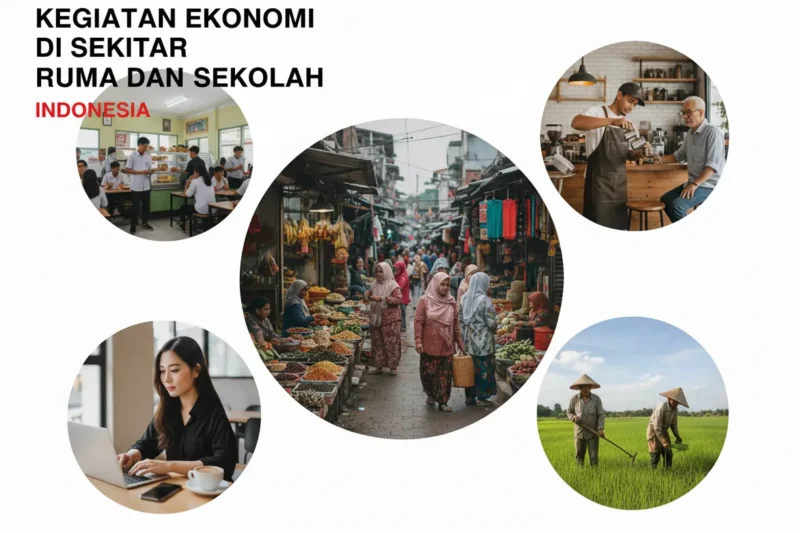 Kegiatan Ekonomi di Sekitar Rumah dan Sekolah