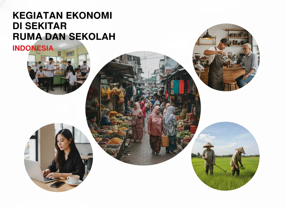 Kegiatan Ekonomi di Sekitar Rumah dan Sekolah (ft.istimewa)