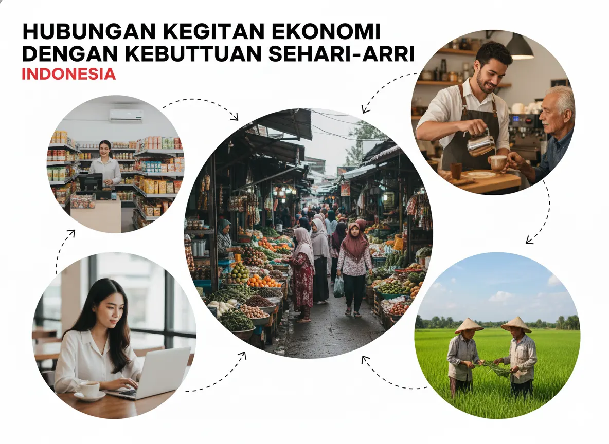 Hubungan Kegiatan Ekonomi dengan Kebutuhan Sehari-hari (ft.istimewa)
