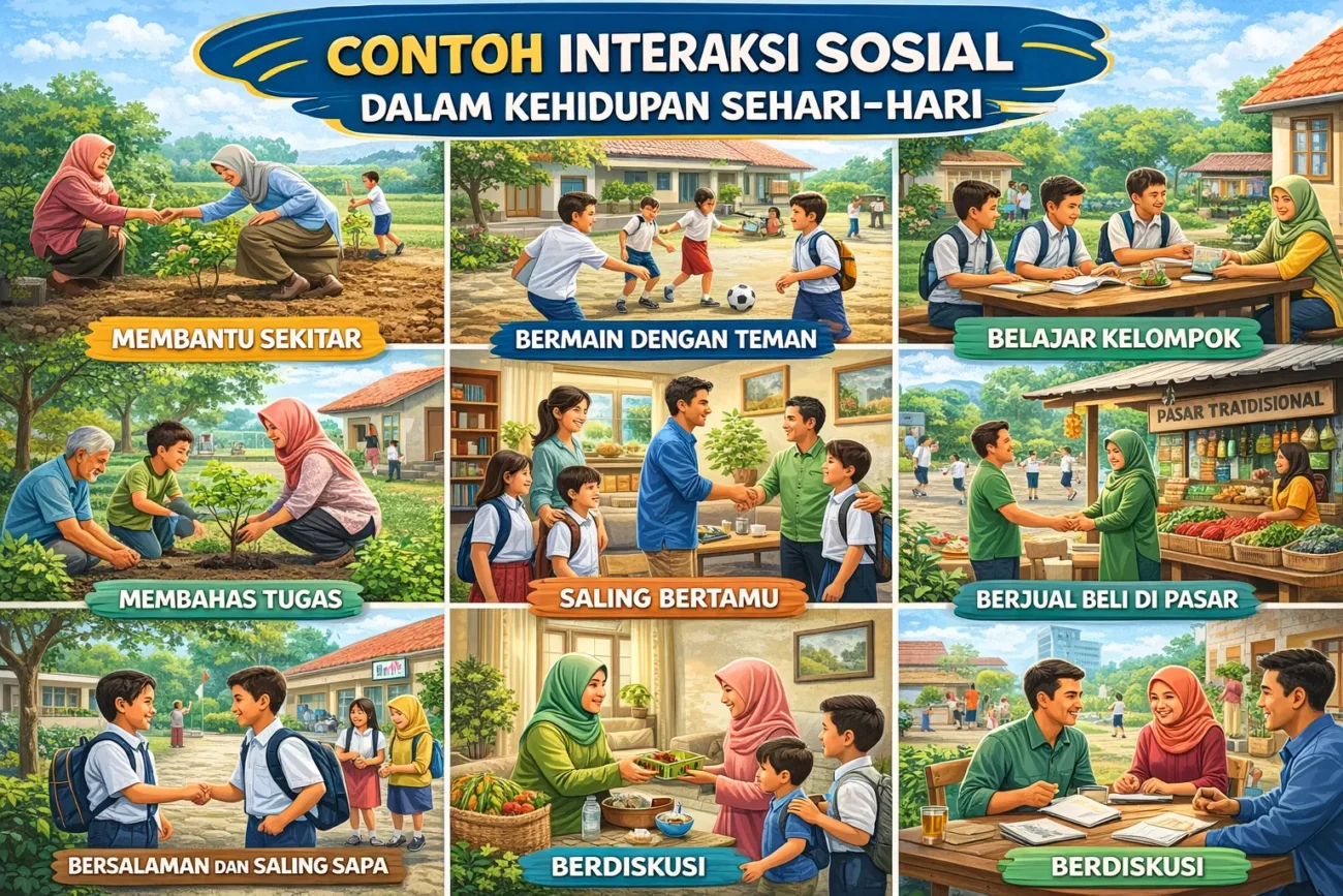Contoh Interaksi Sosial dalam Kehidupan Sehari-hari (ft.istimewa)