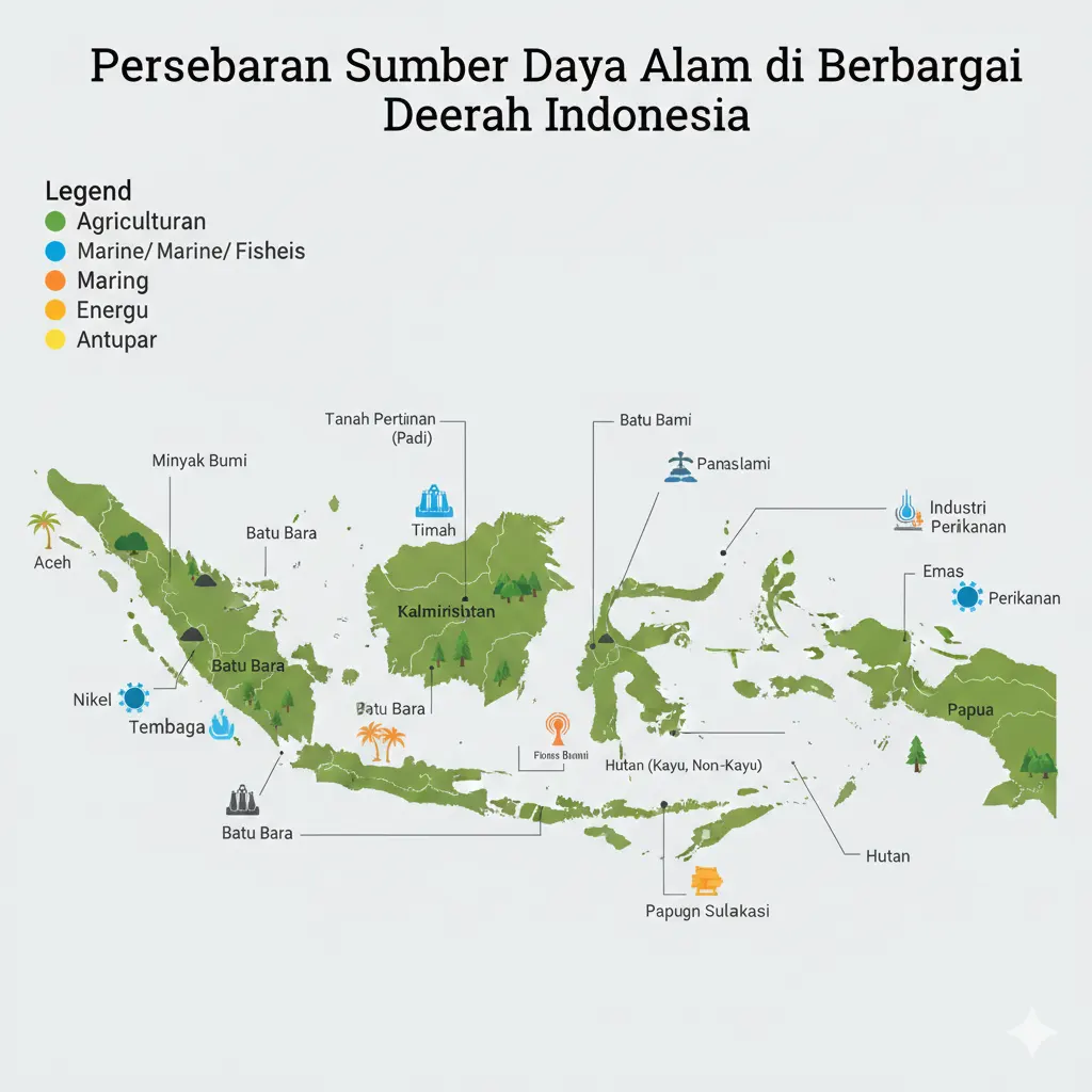 Persebaran Sumber Daya Alam di Berbagai Daerah Indonesia (ft.istimewa)