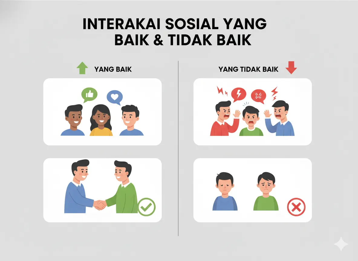 Interaksi Sosial yang Baik dan yang Tidak Baik (ft.istimewa)